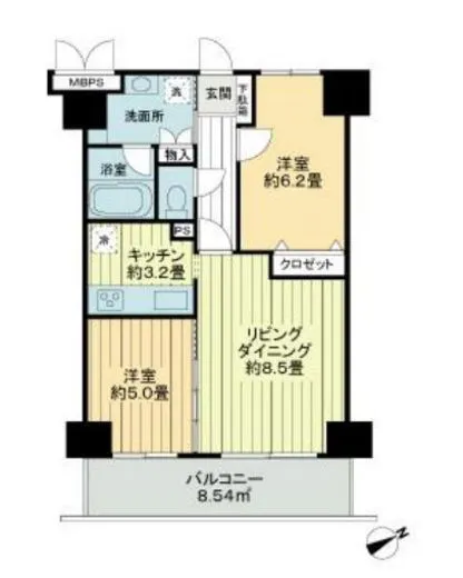 ライオンズシティ西新宿 11階 53.29㎡