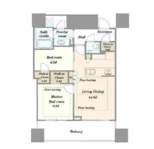 パークコート渋谷ザタワー 26階 61.46㎡