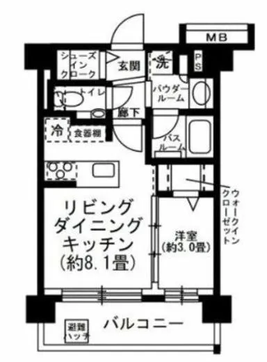 エクセレントシティ目白 5階 30.25㎡