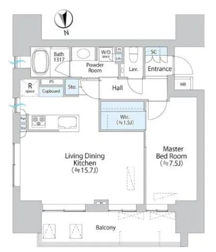 パークホームズ本郷三丁目 5階 55.17㎡