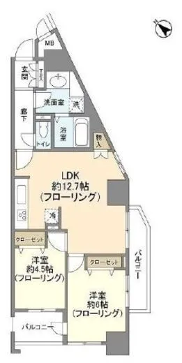 センチュリープラチナマンション大井町 12階 55.95㎡