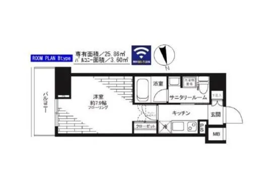 ステージグランデ芝大門 2階 25.86㎡