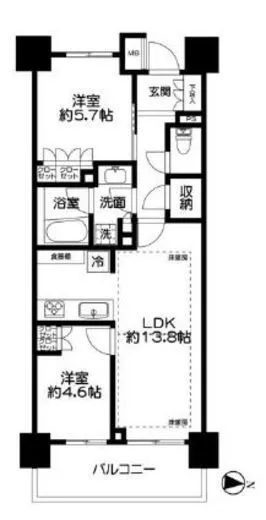 パークホームズ杉並和泉ザレジデンス 7階 56.43㎡