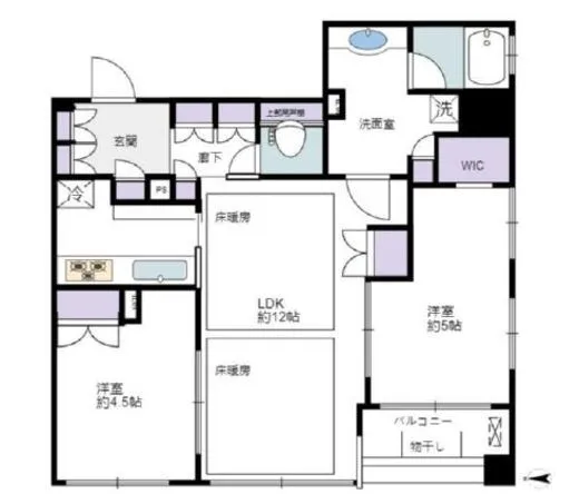 サンクレイドル御苑内藤町 5階 53.87㎡