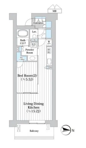アビティグランデ砧 5階 48.66㎡