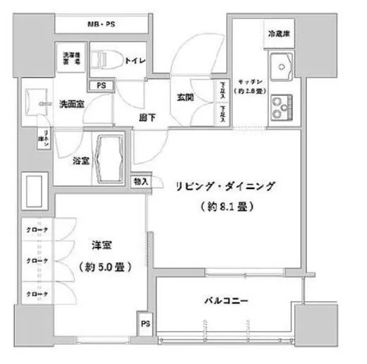 パークタワー池袋イーストプレイス 5階 40㎡
