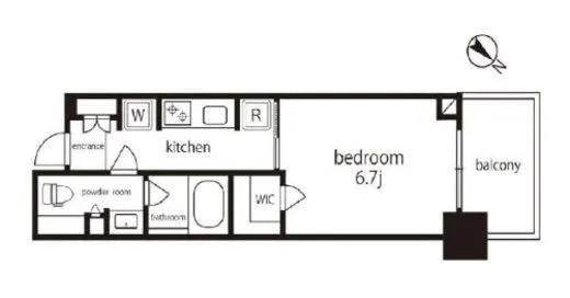 パークタワー勝どきミッド/サウス 15階 25.05㎡