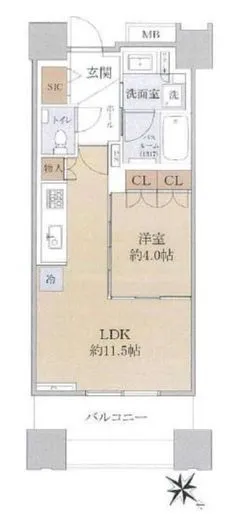 パークホームズ日本橋橘町 5階 40.08㎡