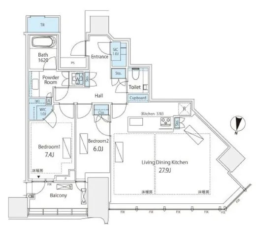 パークコート渋谷ザタワー 35階 94.07㎡