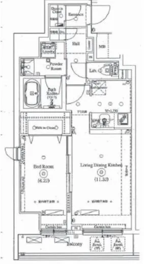 ＡＲＫＭＡＲＫ渋谷初台 8階 44.78㎡