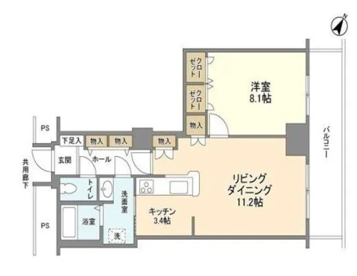 トルナーレ日本橋浜町 25階 59.5㎡