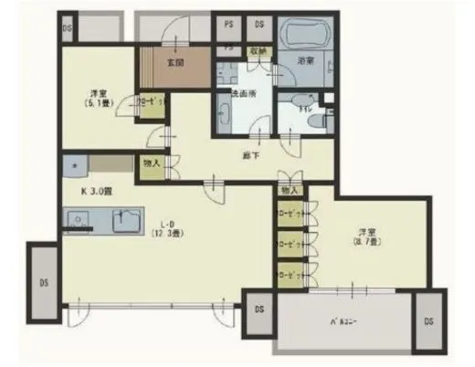 ブランズ田園調布 6階 66.71㎡