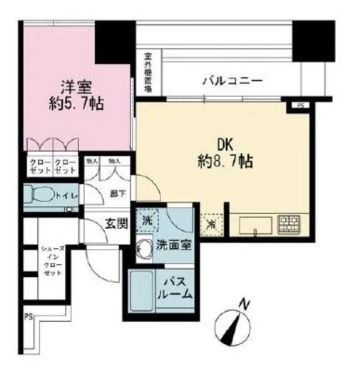 プレミストタワー白金高輪 16階 36.76㎡
