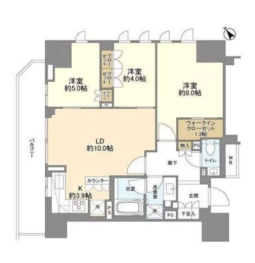 ザ・パークハウス麹町レジデンス 8階 71.33㎡