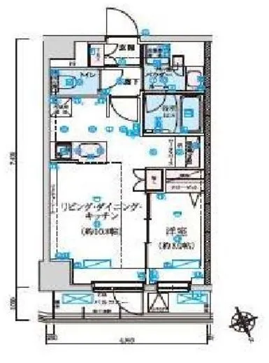 リヴシティ初台 6階 33.89㎡