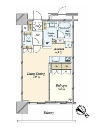 ブランズタワー豊洲 28階 43.41㎡