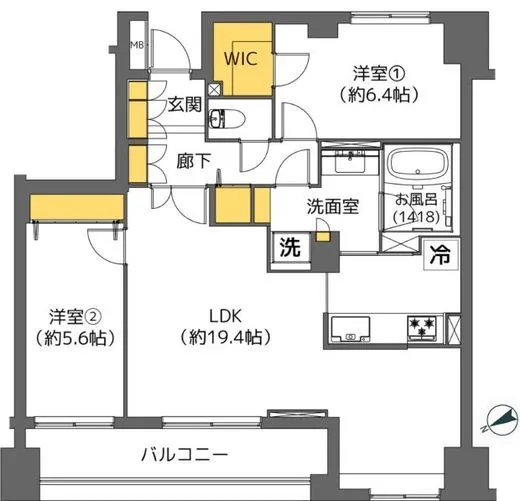 パルテール恵比寿 5階 74.73㎡