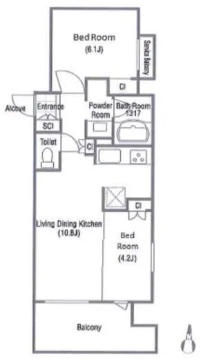 クレストコート吾妻橋レジデンス 3階 46.23㎡