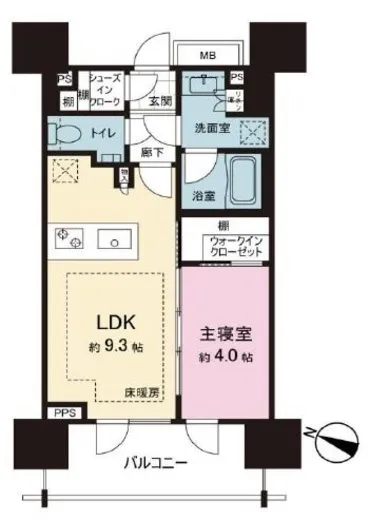 ピアース渋谷ＷＥＳＴ 4階 35.42㎡
