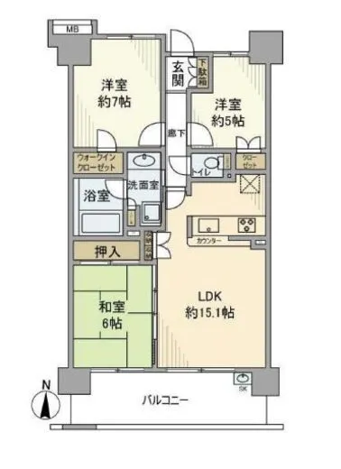 プラネ清澄白河クレメントリバー 3階 72.37㎡