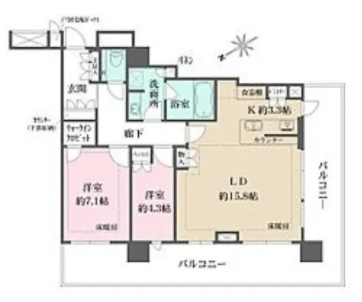 ザ・パークハウス戸越公園タワー 21階 73.97㎡