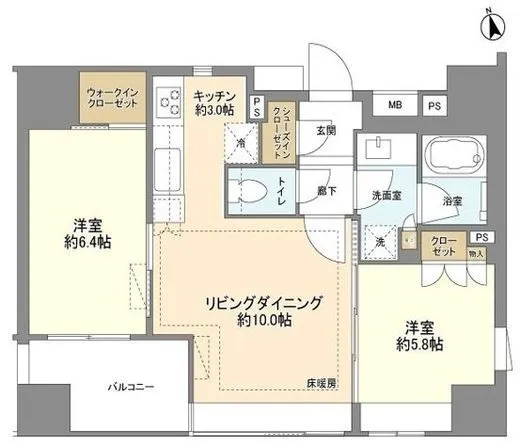 クレヴィア東京八丁堀湊ザ・レジデンス 3階 58.46㎡