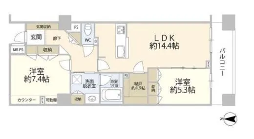 グローリオ錦糸町 13階 68.54㎡