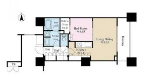 パークタワーグランスカイ 7階 44.39㎡