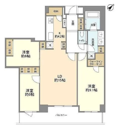 常盤松ハウス 3階 97.74㎡