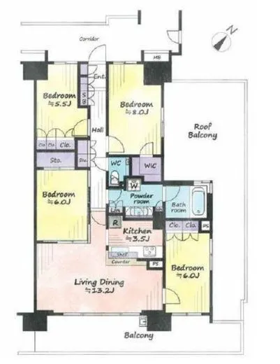 スターコート豊洲 15階 95.62㎡
