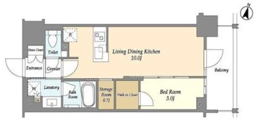 リビオ森下リバーテラス 7階 33.88㎡