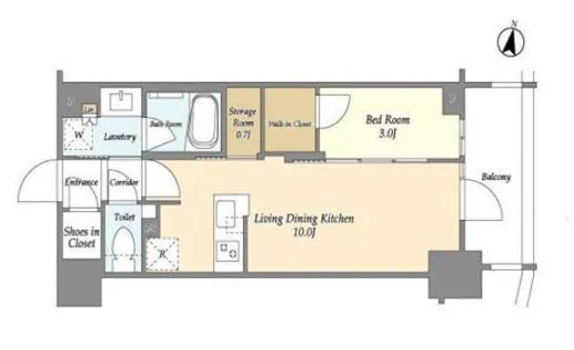 リビオ森下リバーテラス 2階 33.88㎡