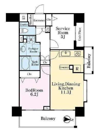 ライオンズプラザ両国緑 7階 54.14㎡