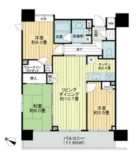 クレストフォルム浅草グランステージ 2階 70.09㎡