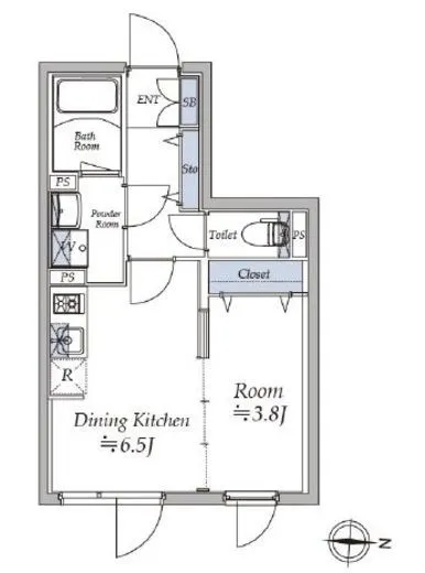 アトリオフラッツ菊川north 202