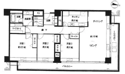 チュリス赤坂 3階 124.25㎡