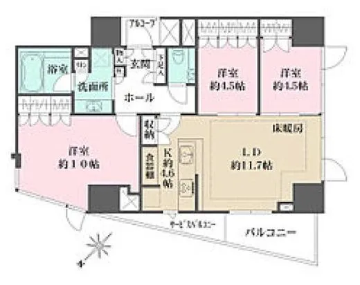 ウェリス高輪 9階 83.32㎡