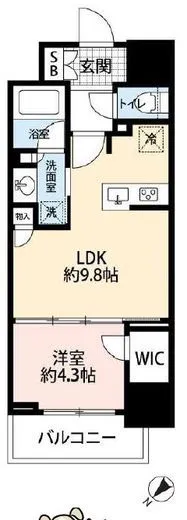 サンウッド東日本橋フラッツ 6階 37.51㎡