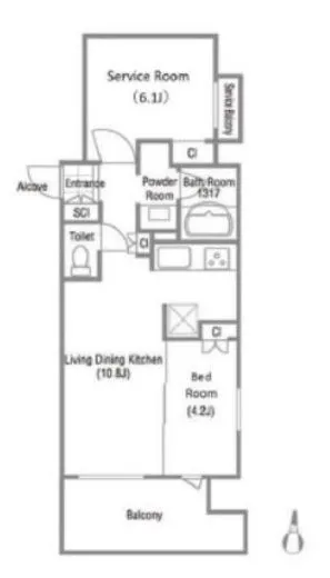 クレストコート吾妻橋レジデンス 11階 46.23㎡