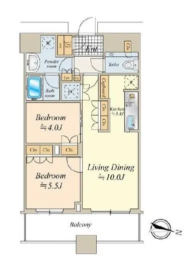 ザ・クレストタワー 20階 54.21㎡