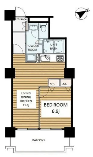 六本木ビュータワー 18階 41.87㎡