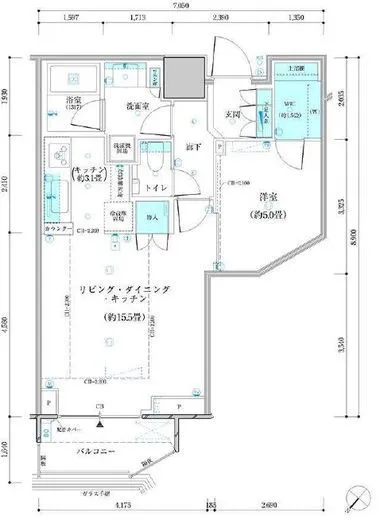 パークタワー勝どきミッド/サウス 33階 50.55㎡