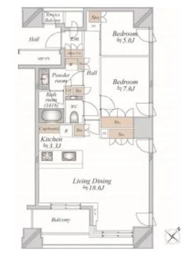 ル・サンク大崎ウィズタワー 25階 75.78㎡