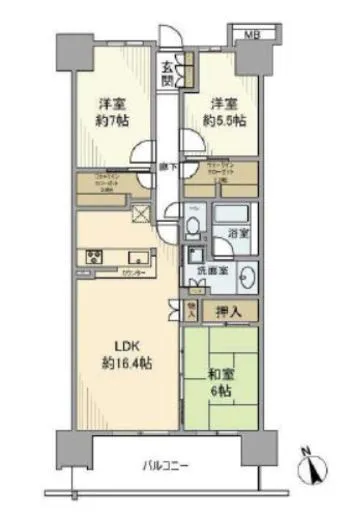 ミッドガーデンシティザタワー&ヴィラ 17階 81.17㎡