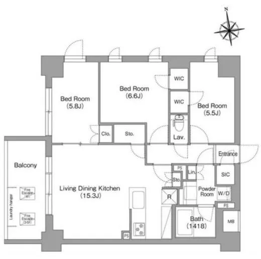 コンフォリア・リヴ西大島ＳＯＵＴＨ 402