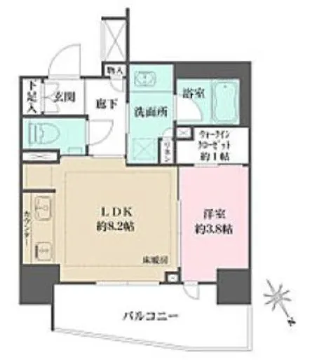 ザ・パークハウス赤羽フロント 14階 34.5㎡