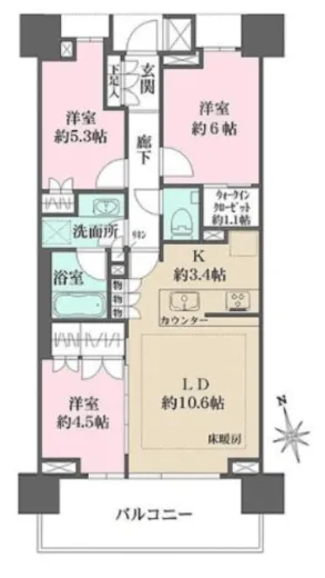 ザ・パークハウス浅草 4階 67.91㎡