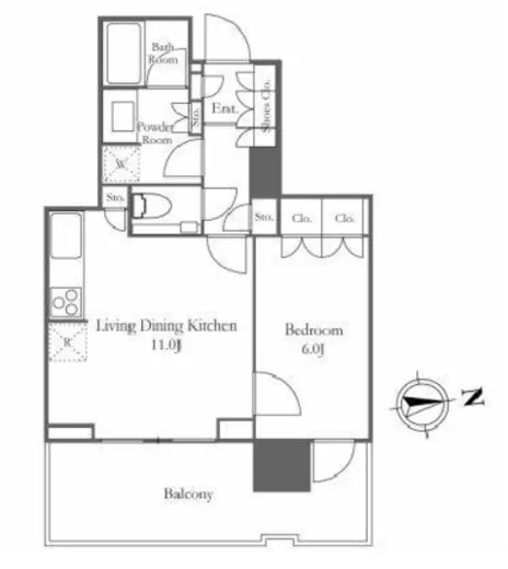 プラウドタワー芝浦 6階