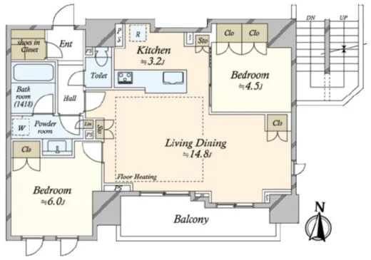ライオンズ錦糸町レジデンス 4階 65.67㎡