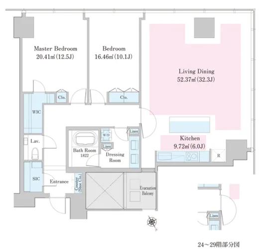 セントラルパークタワー・ラ・トゥール新宿ファースト 2202